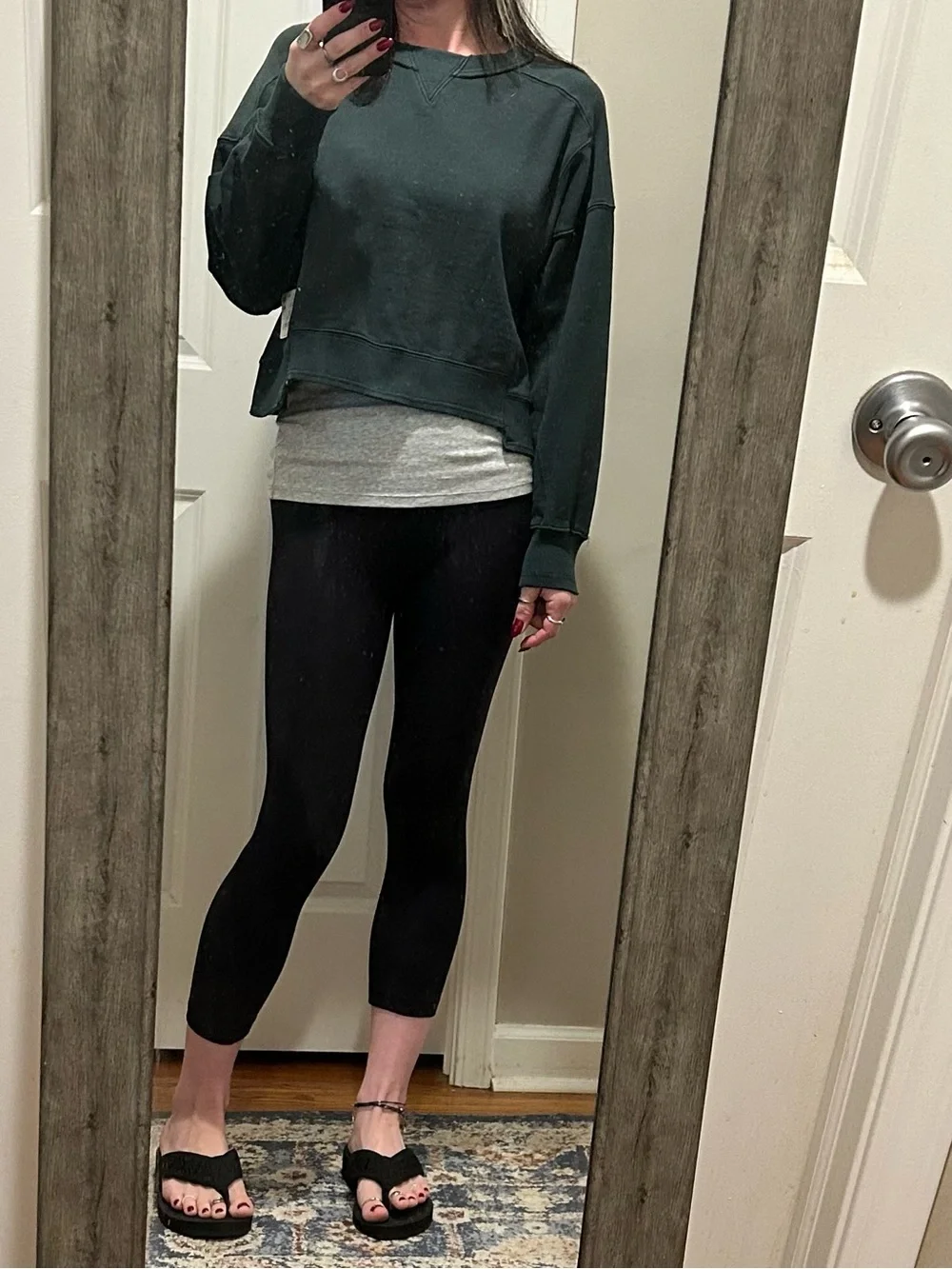 NWT Free People Movement Intercept Pullover in Evergreen